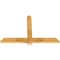 Ekena Millwork Eugene Rough Sawn Timber Gable Bracket, Western Red Cedar, 48"W x 32"H x 2"D x 4"F, 16/12 Pitch GBW048X32X0204EUG00RWR - alternate 3
